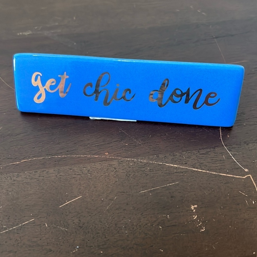 Goal Digger / Get Chic Done Glass Ceramic Desk Sign